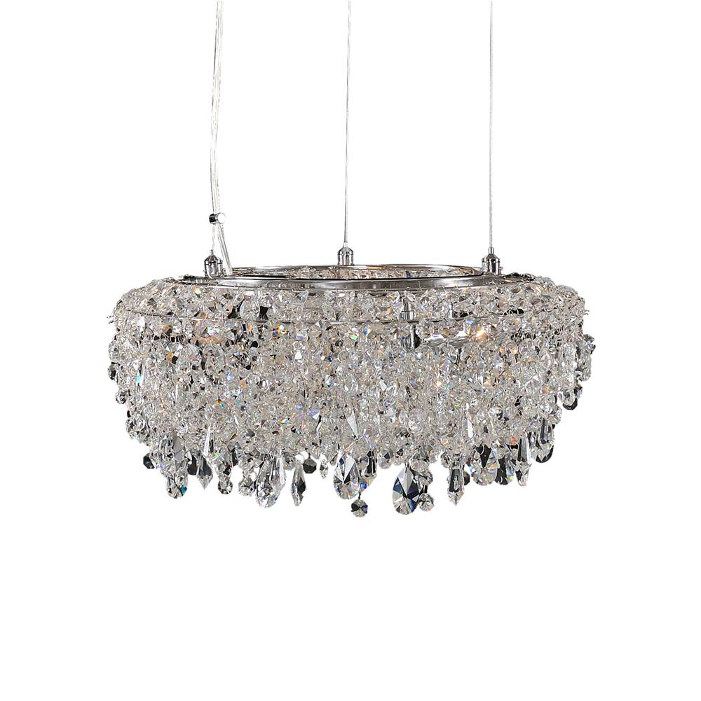 Allegri By Kalco Lighting Voltare 24-in 6 Light Socket Chrome/clear Pendant