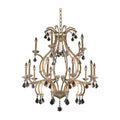 Allegri By Kalco Lighting Duchess 35-in 15 Light Socket Brushed Champagne Gold/clear Tiered Chandelier