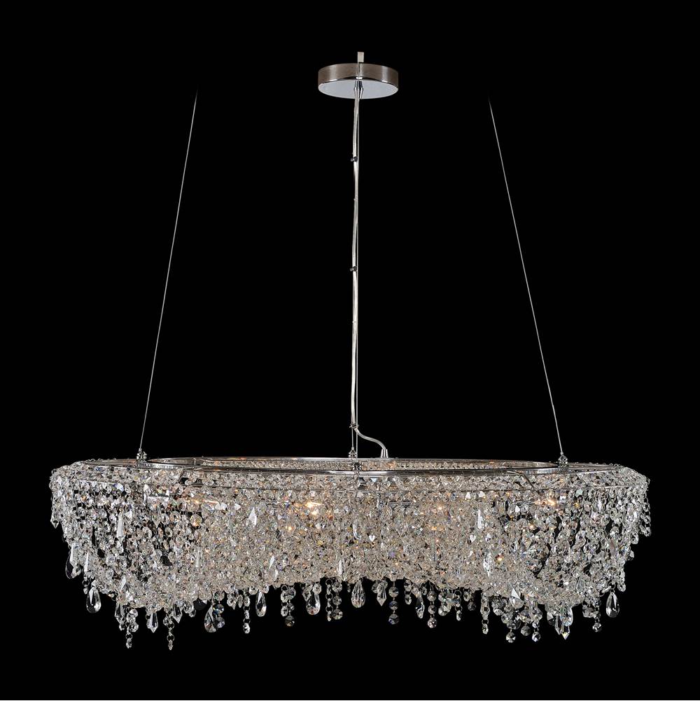 Allegri By Kalco Lighting Voltare 36-in 8 Light Socket Chrome/clear Chandelier
