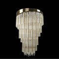 Allegri By Kalco Lighting Espirali 27-in 15 Light Socket Brushed Champagne Gold/clear Chandelier