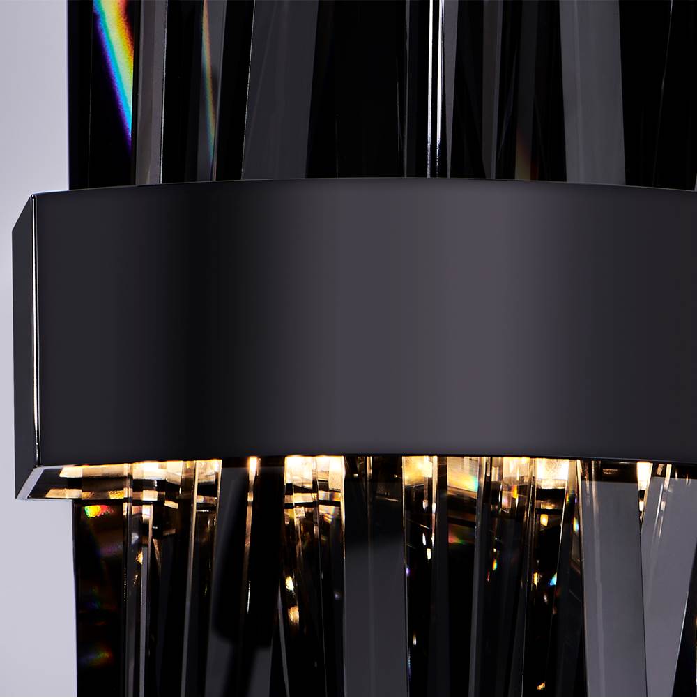 Allegri By Kalco Lighting 030220-184 Black Nickel Glacier 12-in 1 Light Led Black Nickel/smoked Firenze Wall Sconce Image 5