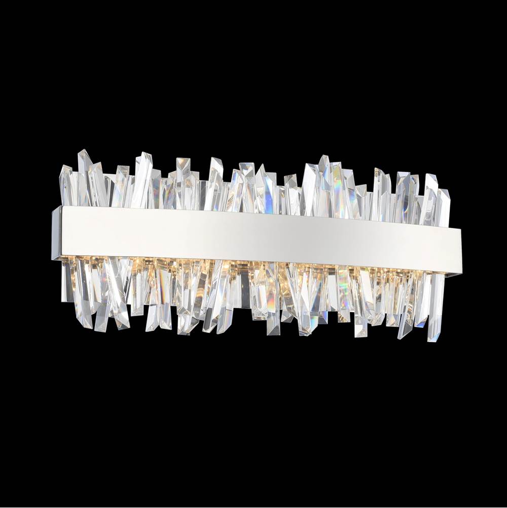 Allegri By Kalco Lighting Glacier 18-in 1 Light Led Chrome Vanity Light