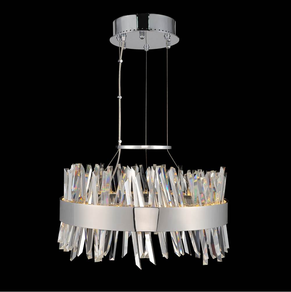 Allegri By Kalco Lighting Glacier 20-in 1 Light Led Chrome Pendant