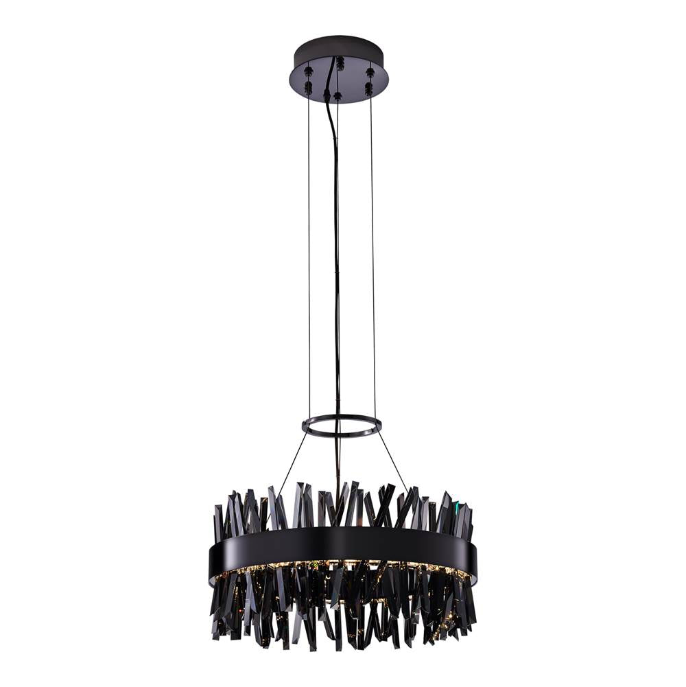 Allegri By Kalco Lighting 030253-184 Black Nickel Glacier 20-in 1 Light Led Black Nickel/smoked Firenze Pendant Image 6