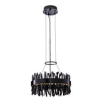 Allegri By Kalco Lighting 030253-184 Black Nickel Glacier 20-in 1 Light Led Black Nickel/smoked Firenze Pendant Image 6