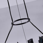 Allegri By Kalco Lighting 030255-184 Black Nickel Glacier 32-in 1 Light Led Black Nickel/smoked Firenze Pendant Image 4