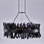 Allegri By Kalco Lighting 030255-184 Black Nickel Glacier 32-in 1 Light Led Black Nickel/smoked Firenze Pendant Image 3