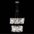 Allegri By Kalco Lighting Glacier 32-in 2 Light Led Chrome Tiered Chandelier