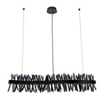 Allegri By Kalco Lighting 030258-184 Black Nickel Glacier 60-in 1 Light Led Black Nickel/smoked Firenze Linear Pendant Image 7