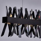Allegri By Kalco Lighting 030258-184 Black Nickel Glacier 60-in 1 Light Led Black Nickel/smoked Firenze Linear Pendant Image 6