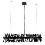 Allegri By Kalco Lighting 030258-184 Black Nickel Glacier 60-in 1 Light Led Black Nickel/smoked Firenze Linear Pendant Image 3