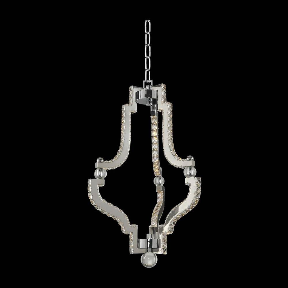 Allegri By Kalco Lighting 030550-010-FR001 Chrome Cambria 14-in 1 Light Led Chrome/clear Pendant Image 1