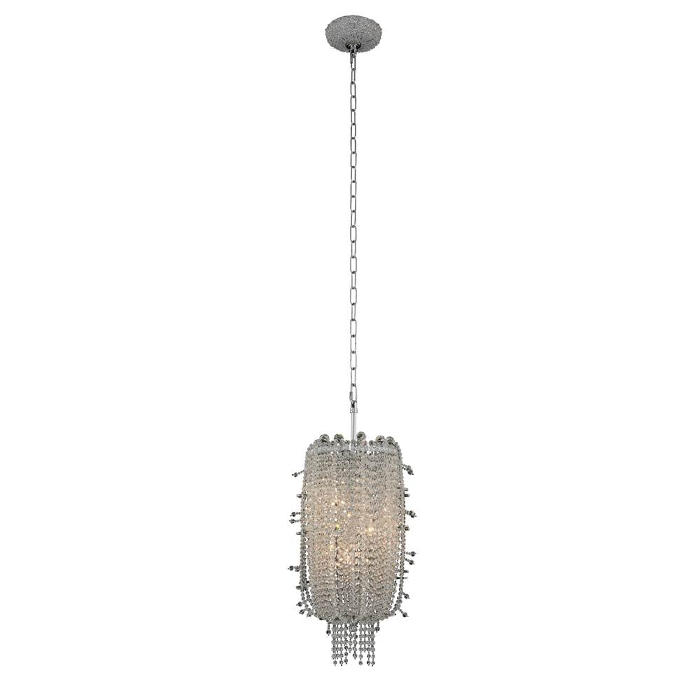 Allegri By Kalco Lighting 030610-010-FR001 Chrome Cielo 10-in 3 Light Socket Chrome/clear Pendant Image 1