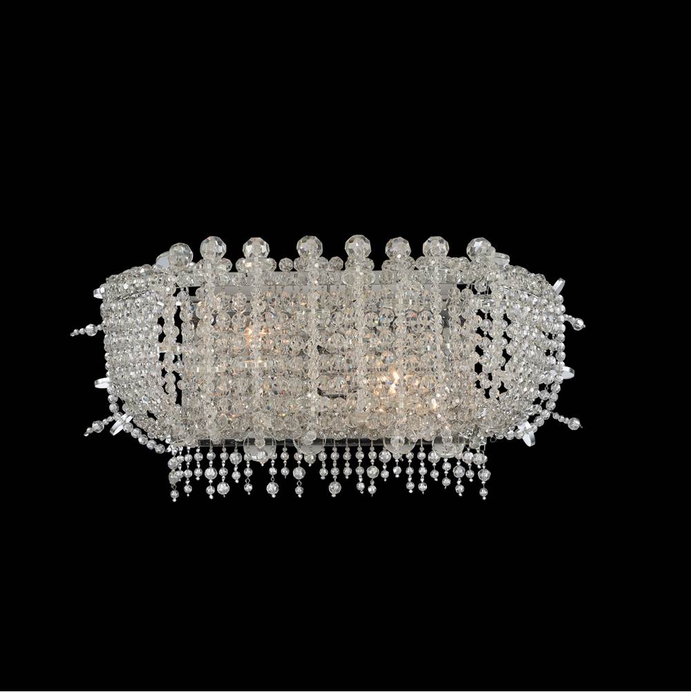 Allegri By Kalco Lighting Cielo 19-in 3 Light Socket Chrome/clear Vanity Light