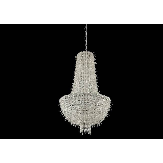 Allegri By Kalco Lighting 030650-010-FR001 Chrome Cielo 24-in 12 Light Socket Chrome/clear Chandelier Image 1