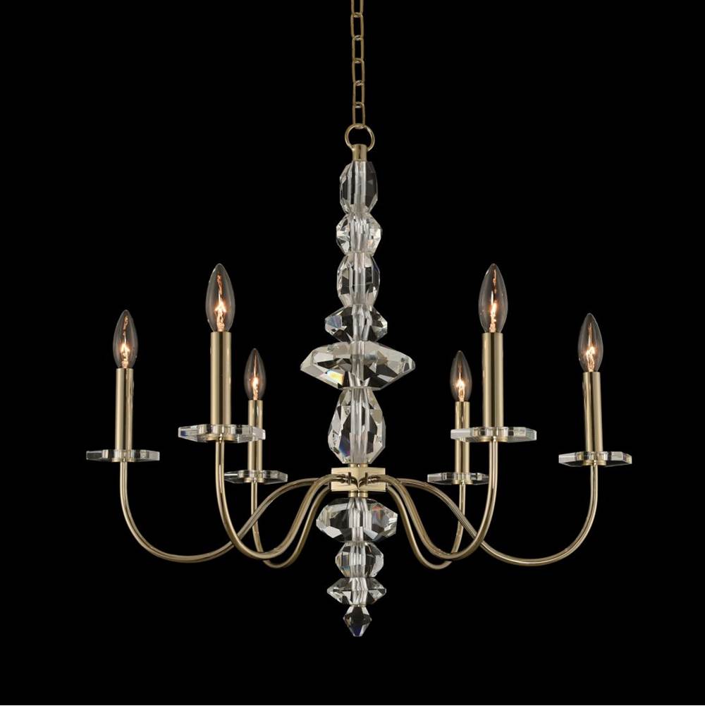 Allegri By Kalco Lighting Bolivar 26-in 6 Light Socket Champagne Gold/clear Chandelier
