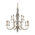 Allegri By Kalco Lighting Bolivar 38-in 15 Light Socket Champagne Gold/clear Tiered Chandelier