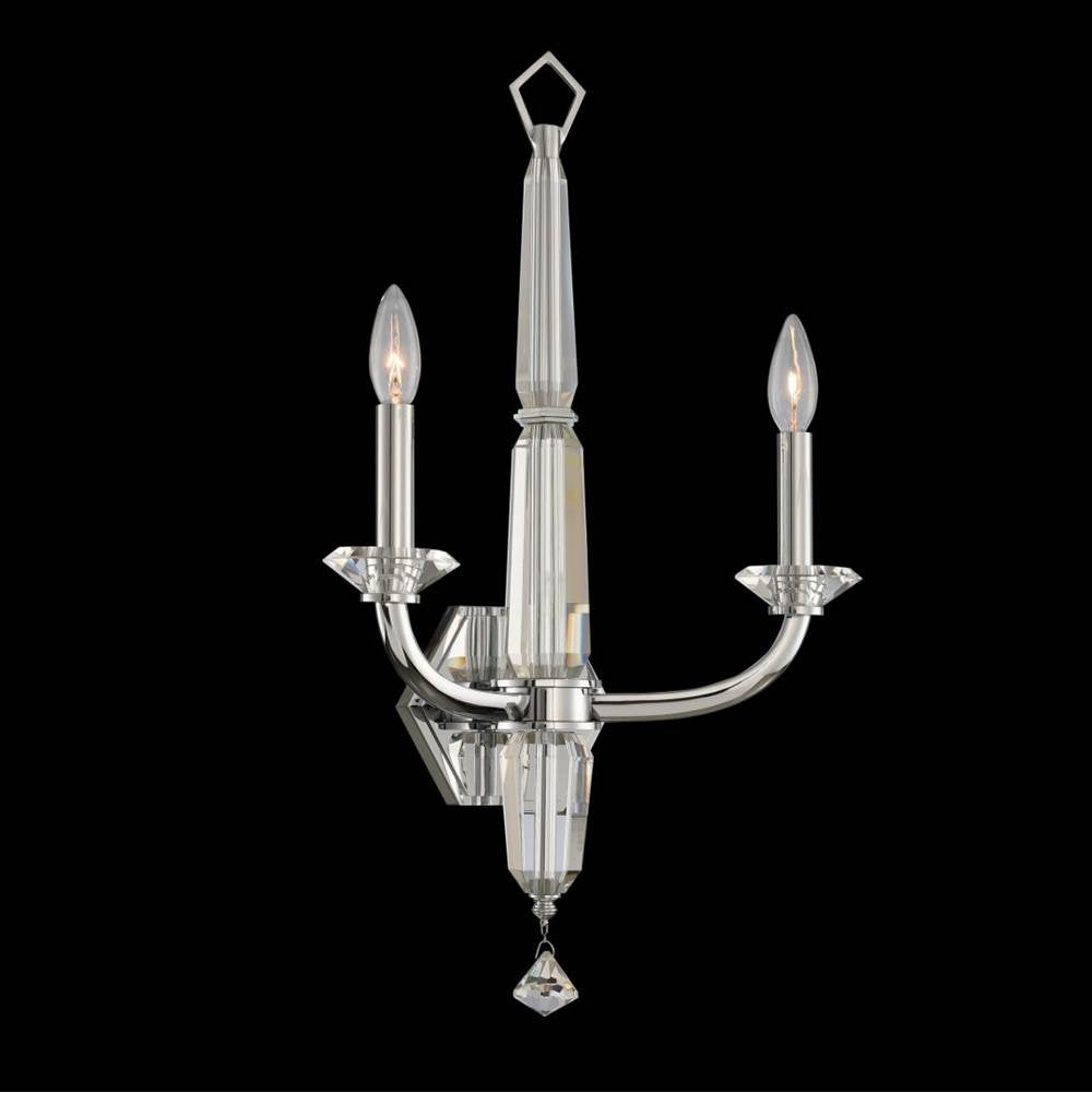 Allegri By Kalco Lighting Palermo 24-in 2 Light Socket Chrome/clear Wall Sconce