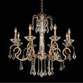 Allegri By Kalco Lighting Valencia 32-in 8 Light Socket Brushed Champagne Gold/clear Chandelier
