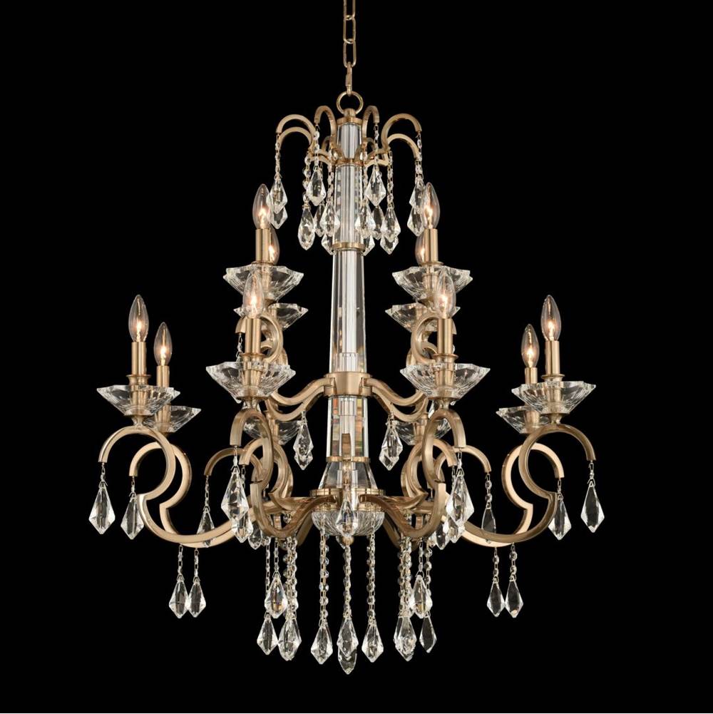 Allegri By Kalco Lighting 031652-038-FR001 Brushed Champagne Gold Valencia 32-in 12 Light Socket Brushed Champagne Gold/clear Chandelier Image 1