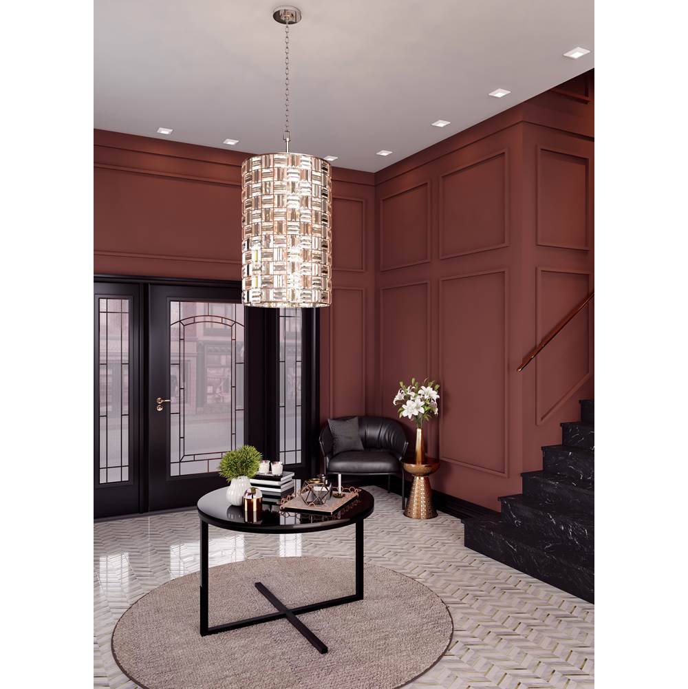 Allegri By Kalco Lighting Modello 19-in 8 Light Socket Chrome Tiered Chandelier