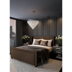 Allegri By Kalco Lighting Carmella 27-in 9 Light Socket Chrome/clear Chandelier