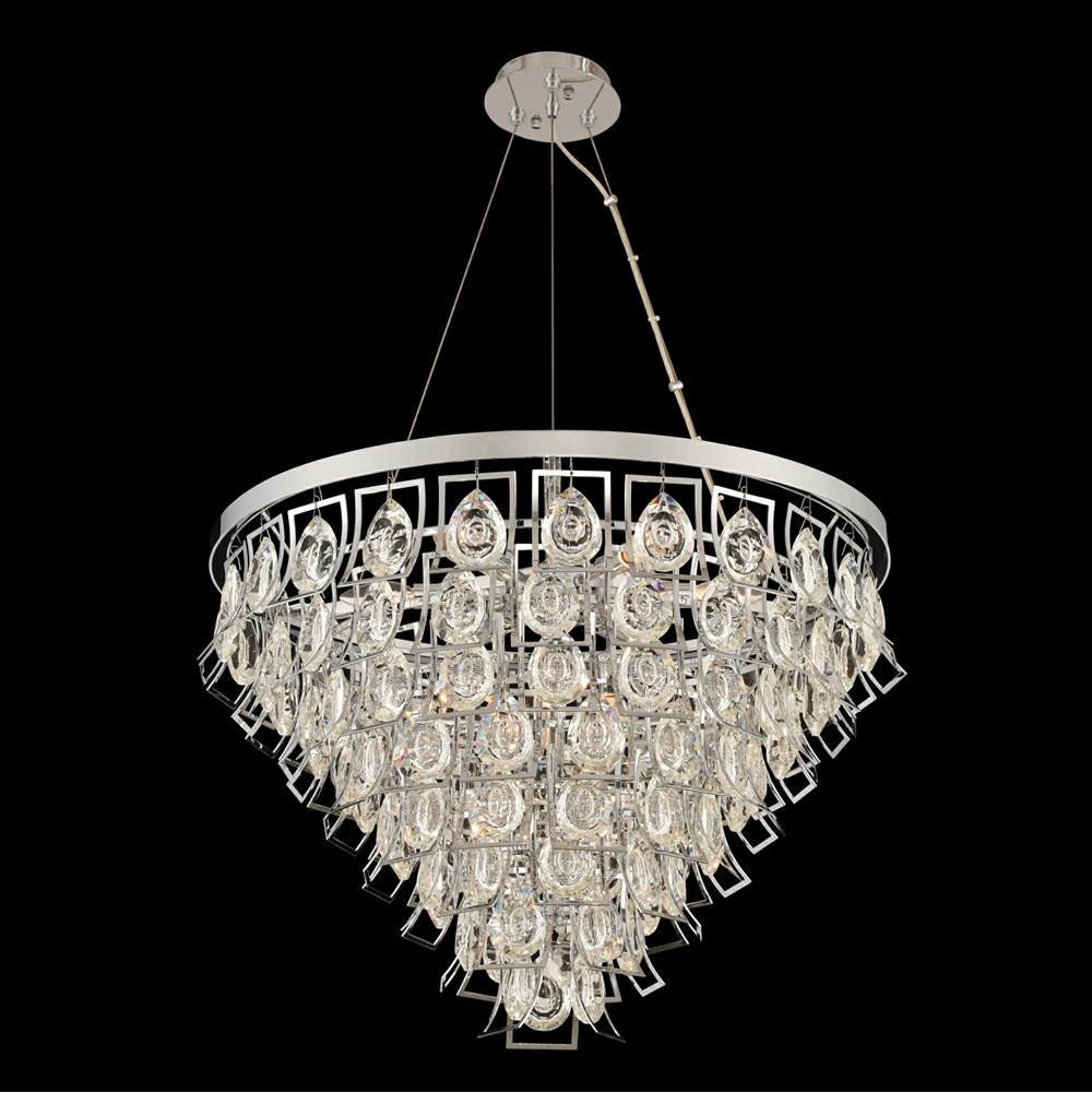 Allegri By Kalco Lighting 031951-010-FR001 Chrome Carmella 27-in 9 Light Socket Chrome/clear Chandelier Image 1