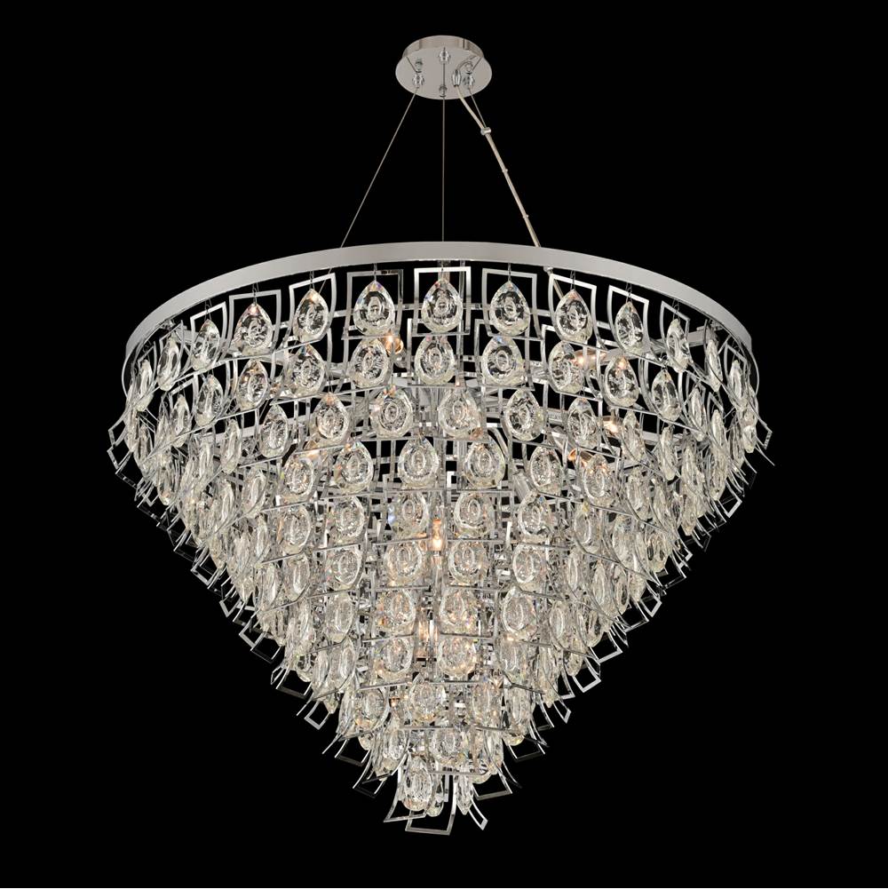 Allegri By Kalco Lighting Carmella 36-in 15 Light Socket Chrome/clear Chandelier