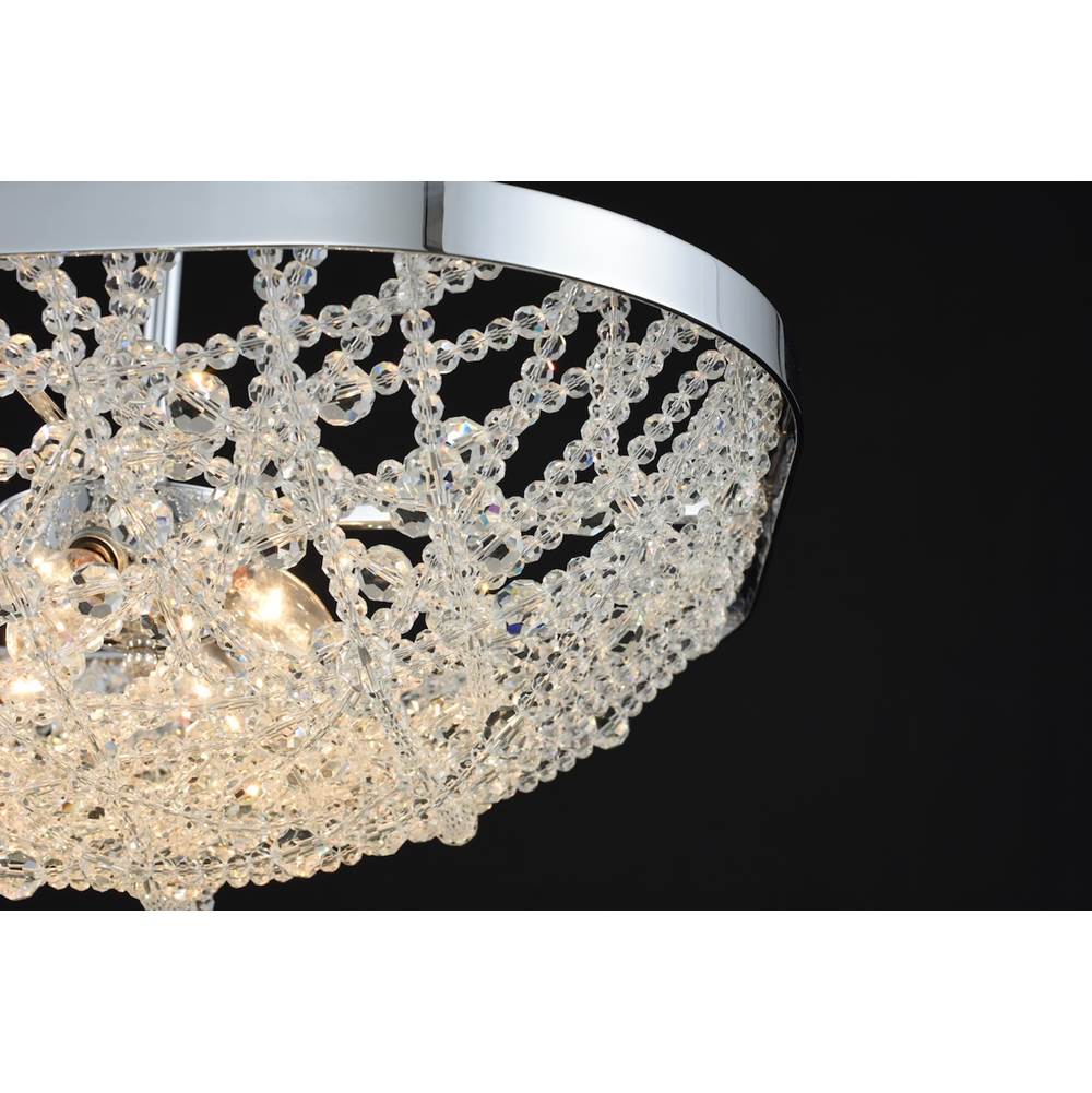 Allegri By Kalco Lighting 032450-010-FR001 Chrome Lana 21-in 6 Light Socket Chrome/clear Pendant Image 1