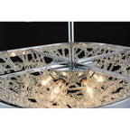 Allegri By Kalco Lighting 032450-010-FR001 Chrome Lana 21-in 6 Light Socket Chrome/clear Pendant Image 3
