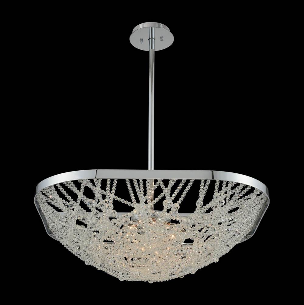 Allegri By Kalco Lighting Lana 26-in 6 Light Socket Chrome/clear Pendant