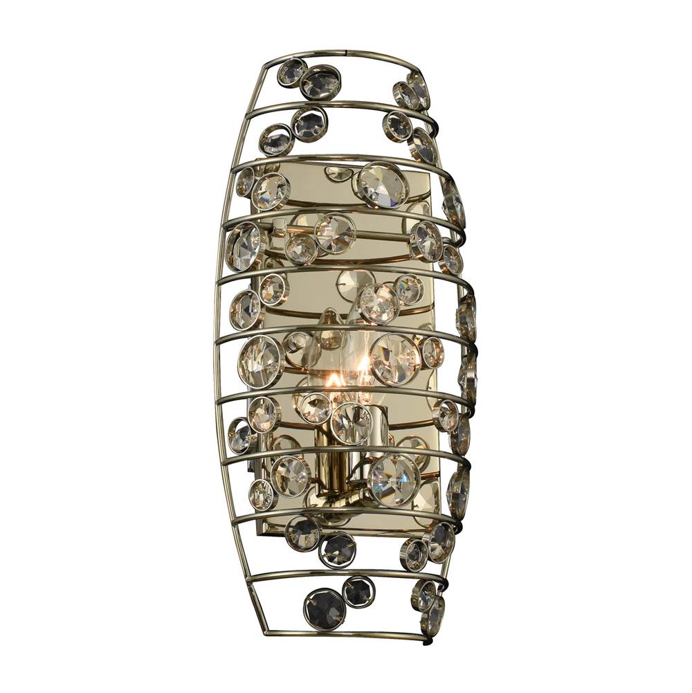 Allegri By Kalco Lighting Gemini 14-in 1 Light Socket Champagne Gold/clear Wall Sconce