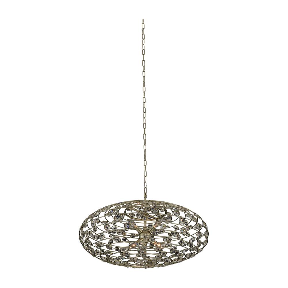 Allegri By Kalco Lighting Gemini 32-in 6 Light Socket Champagne Gold/clear Chandelier