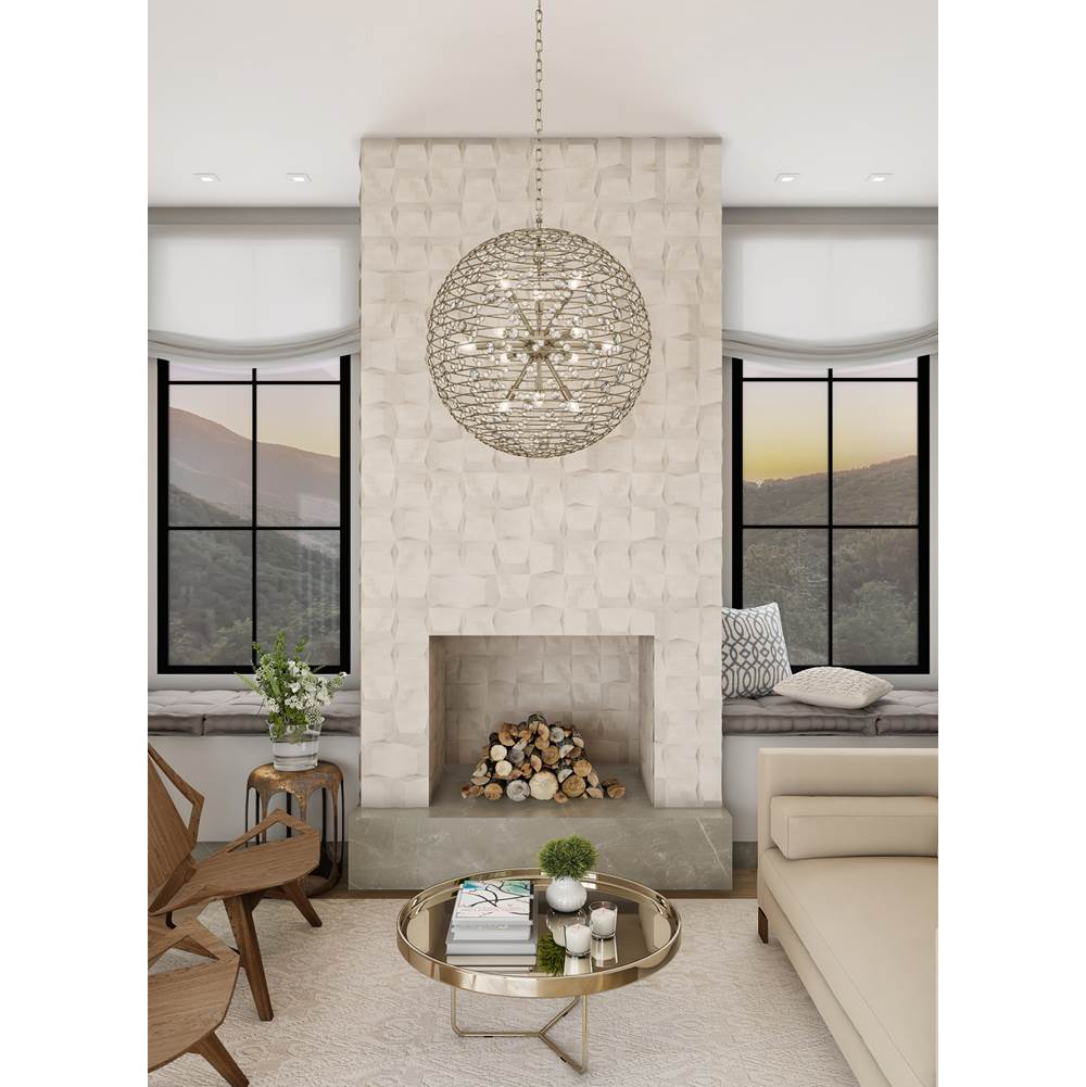 Allegri By Kalco Lighting Gemini 36-in 16 Light Socket Champagne Gold/clear Chandelier