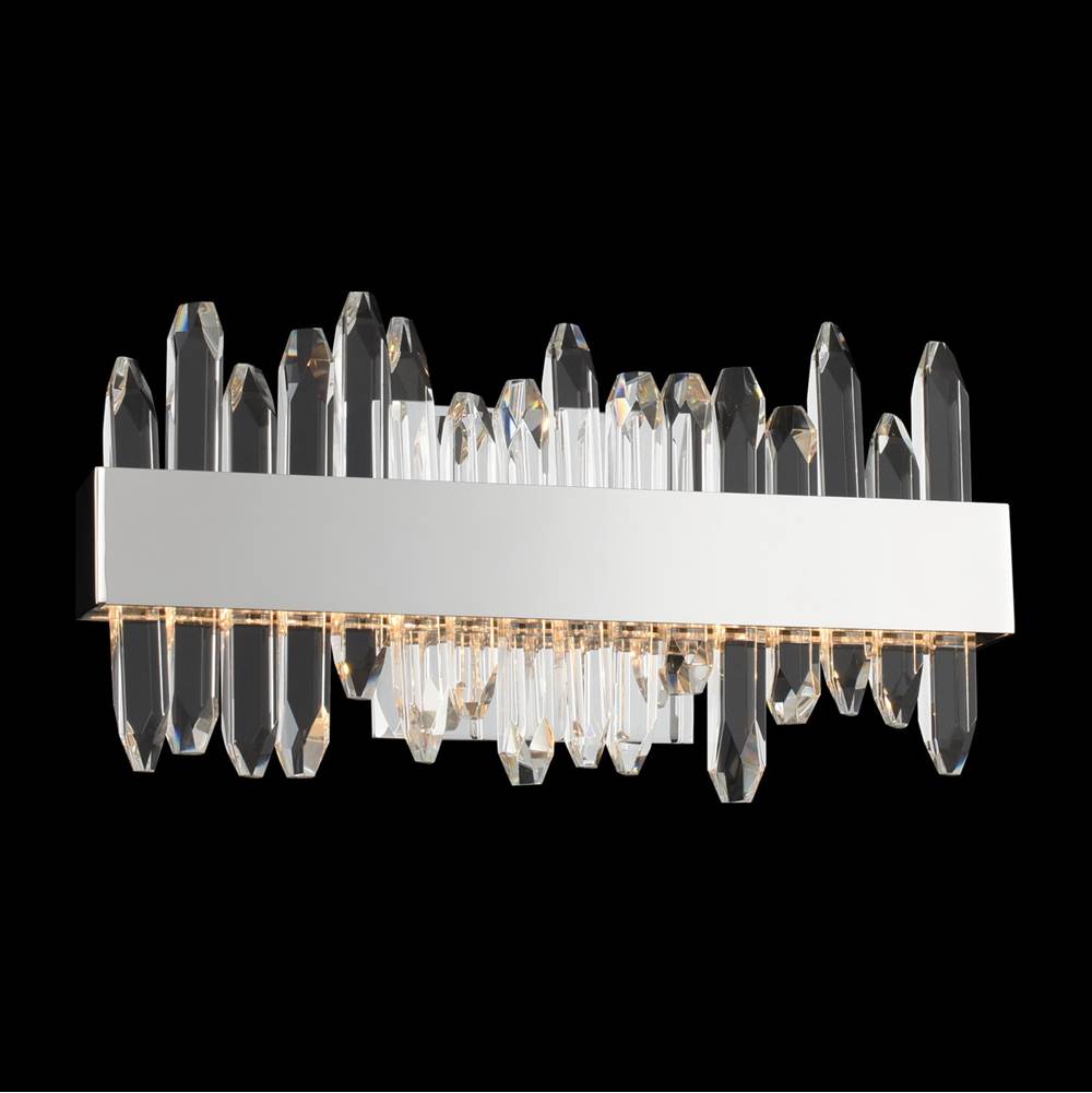 Allegri By Kalco Lighting 032720-010-FR001 Chrome Quasar 8-in 1 Light Led Chrome/clear Wall Sconce Image 1