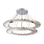 Allegri By Kalco Lighting Quasar 42-in 2 Light Led Chrome/clear Tiered Chandelier