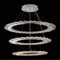 Allegri By Kalco Lighting 032754-010-FR001 Chrome Quasar 42-in 3 Light Led Chrome/clear Tiered Chandelier Image 1