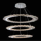 Allegri By Kalco Lighting 032754-010-FR001 Chrome Quasar 42-in 3 Light Led Chrome/clear Tiered Chandelier Image 1