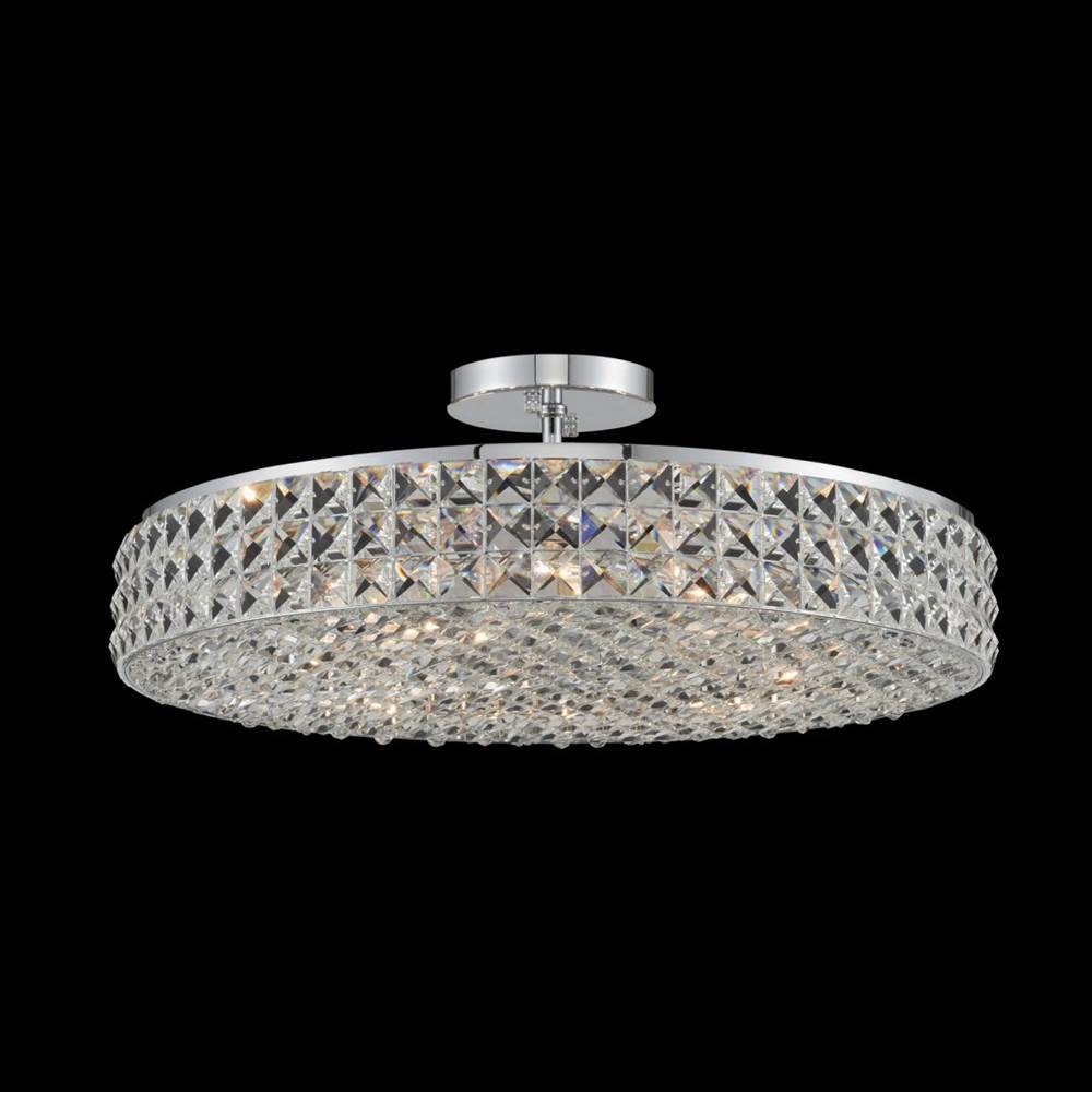 Allegri By Kalco Lighting 032842-010-FR001 Chrome Loro 20-in 8 Light Socket Chrome/clear Semi-flush Mount Image 1