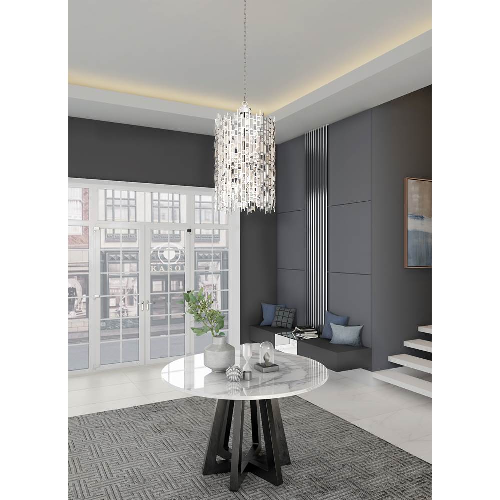 Allegri By Kalco Lighting Fonseca 19-in 8 Light Socket Chrome/clear Chandelier