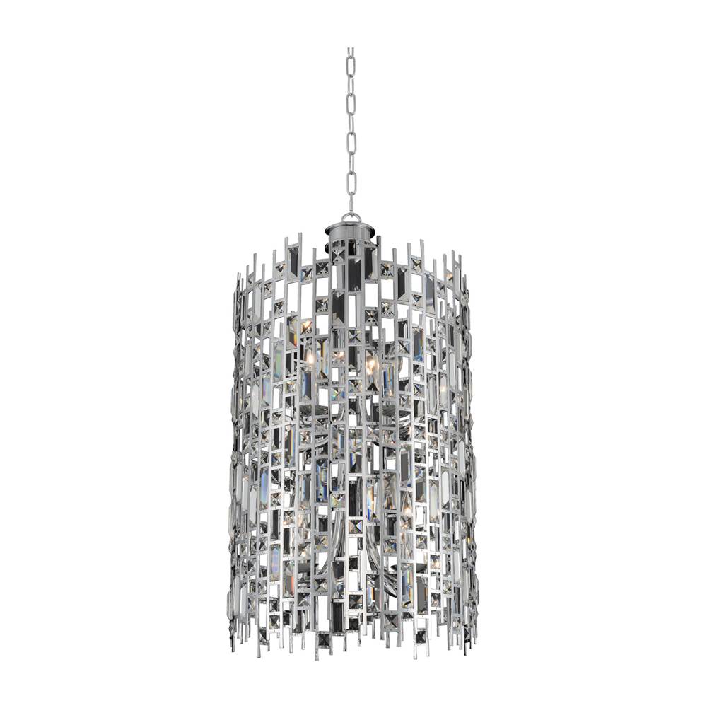 Allegri By Kalco Lighting 033050-010-FR001 Chrome Fonseca 19-in 8 Light Socket Chrome/clear Chandelier Image 1