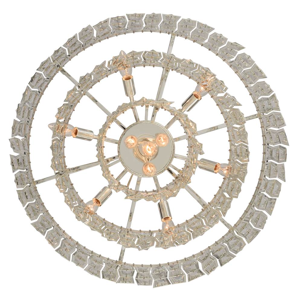 Allegri By Kalco Lighting Kasturi 24-in 13 Light Socket Silver/clear Pendant