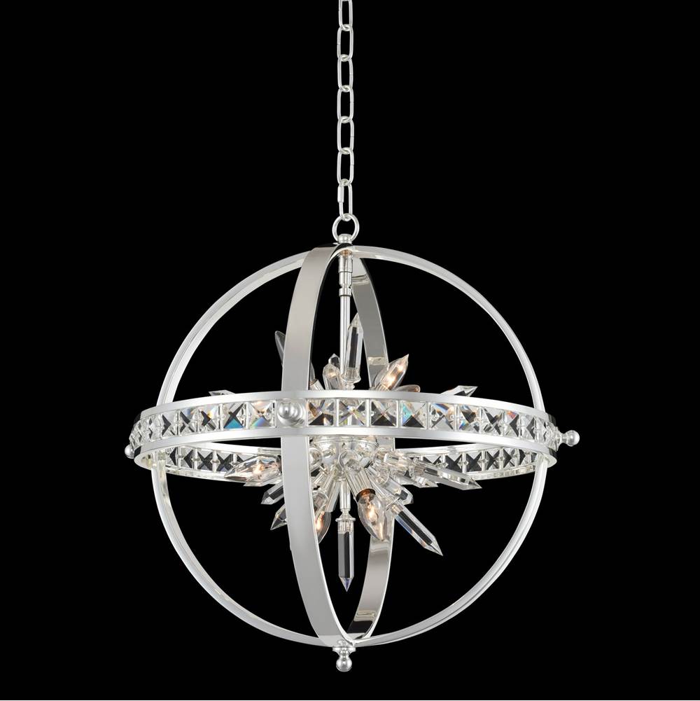 Allegri By Kalco Lighting Angelo 22.5-in 6 Light Socket Silver/clear Chandelier