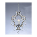 Allegri By Kalco Lighting Argento 21-in 4 Light Socket Polished Stainless Steel And Matte Black/clear Pendant