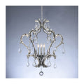 Allegri By Kalco Lighting Argento 28-in 6 Light Socket Polished Stainless Steel And Matte Black/clear Pendant