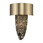 Allegri By Kalco Lighting Ciottolo 16-in 2 Light Socket Brushed Champagne Gold/clear Wall Sconce