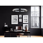 Allegri By Kalco Lighting Athena 32-in 1 Light Led Polished Nickel/clear Chandelier