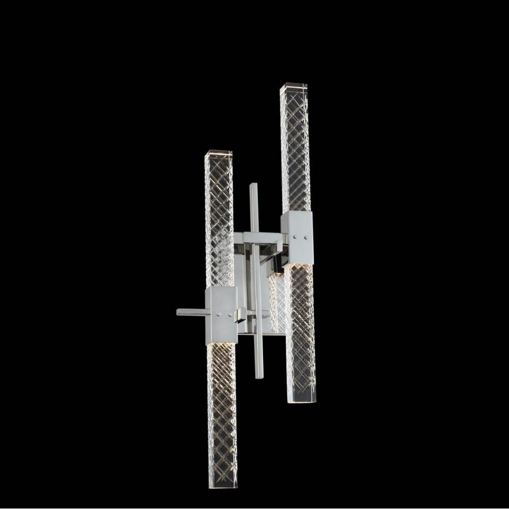 Allegri By Kalco Lighting Apollo 27.5-in 2 Light Led Chrome/clear Wall Sconce