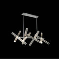 Allegri By Kalco Lighting Apollo 46.5-in 1 Light Led Chrome/clear Linear Pendant
