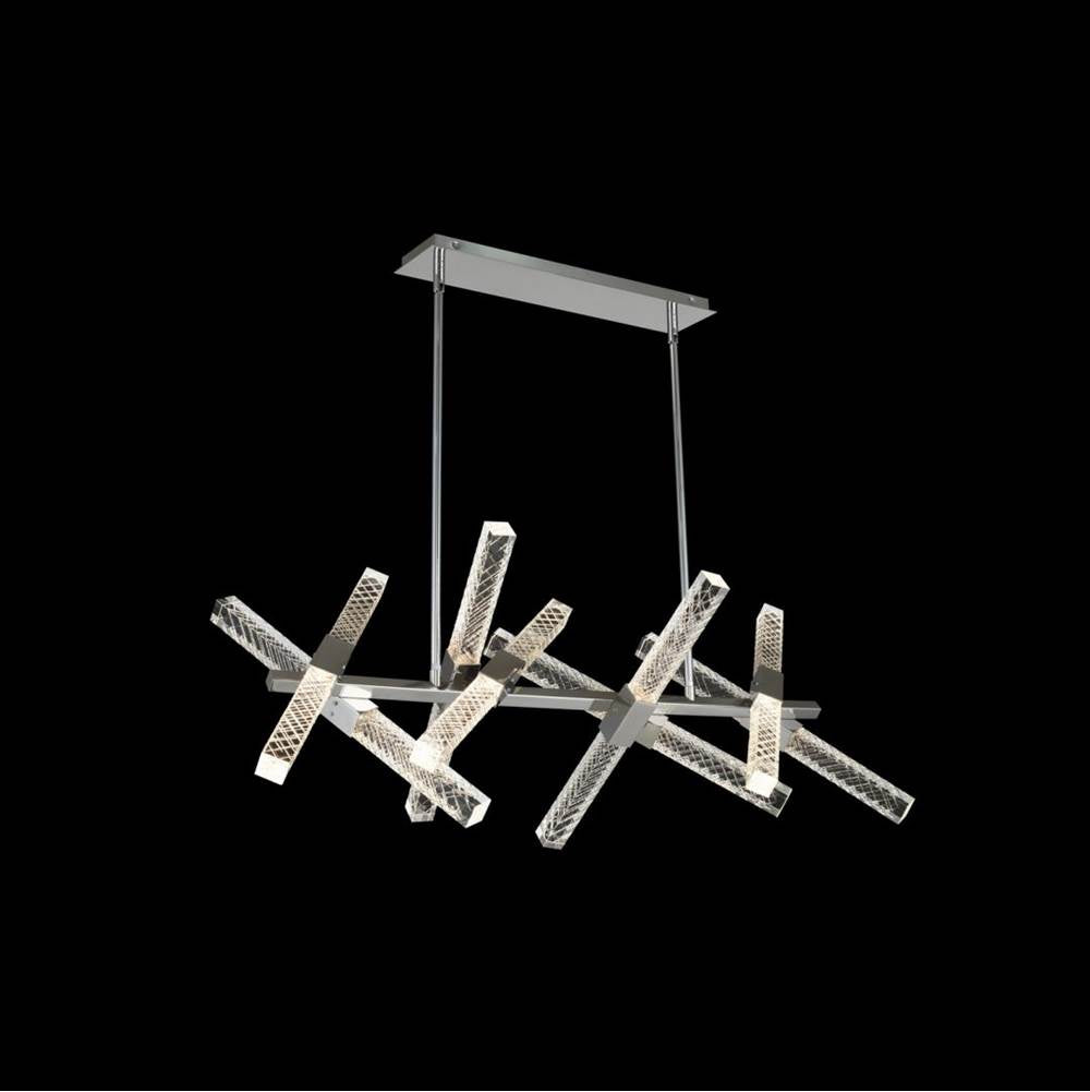 Allegri By Kalco Lighting Apollo 46.5-in 1 Light Led Chrome/clear Linear Pendant